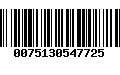 Código de Barras 0075130547725