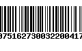 Código de Barras 00751627300322004178