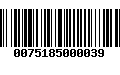 Código de Barras 0075185000039