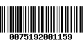 Código de Barras 0075192001159