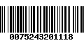 Código de Barras 0075243201118