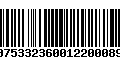 Código de Barras 00753323600122000891