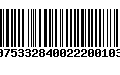 Código de Barras 00753328400222001034