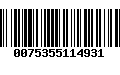 Código de Barras 0075355114931