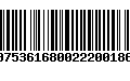 Código de Barras 00753616800222001867