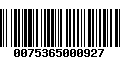 Código de Barras 0075365000927