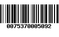 Código de Barras 0075370005092