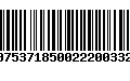 Código de Barras 00753718500222003324