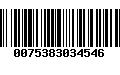 Código de Barras 0075383034546