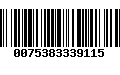 Código de Barras 0075383339115