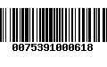 Código de Barras 0075391000618