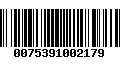 Código de Barras 0075391002179