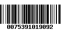 Código de Barras 0075391019092