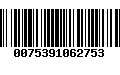 Código de Barras 0075391062753