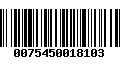 Código de Barras 0075450018103