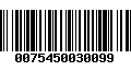 Código de Barras 0075450030099