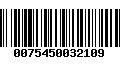 Código de Barras 0075450032109