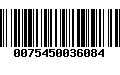 Código de Barras 0075450036084