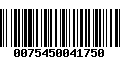 Código de Barras 0075450041750