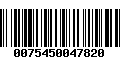 Código de Barras 0075450047820