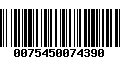 Código de Barras 0075450074390