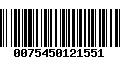 Código de Barras 0075450121551