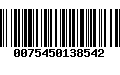 Código de Barras 0075450138542