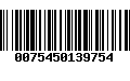 Código de Barras 0075450139754