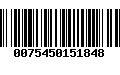 Código de Barras 0075450151848