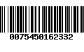 Código de Barras 0075450162332