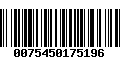 Código de Barras 0075450175196