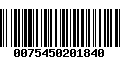 Código de Barras 0075450201840