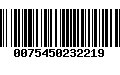 Código de Barras 0075450232219