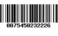 Código de Barras 0075450232226