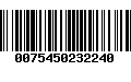 Código de Barras 0075450232240