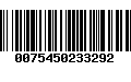 Código de Barras 0075450233292