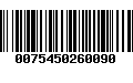 Código de Barras 0075450260090