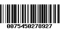 Código de Barras 0075450278927