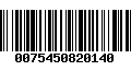 Código de Barras 0075450820140