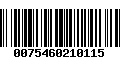 Código de Barras 0075460210115