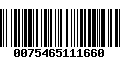 Código de Barras 0075465111660