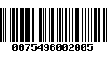 Código de Barras 0075496002005