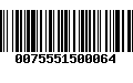 Código de Barras 0075551500064