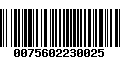 Código de Barras 0075602230025