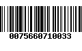 Código de Barras 0075660710033