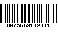 Código de Barras 0075669112111