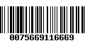 Código de Barras 0075669116669