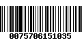 Código de Barras 0075706151035