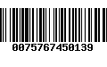 Código de Barras 0075767450139