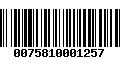 Código de Barras 0075810001257